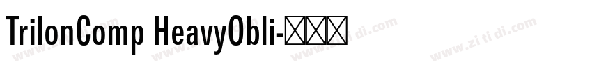 TrilonComp HeavyObli字体转换 TrilonComp HeavyObli字体转换
